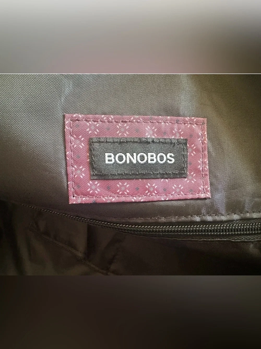 Bonobos~Black Ballistic Nylon Duffle Bag w/ Leather Accents-Adjustable Strap~NWT